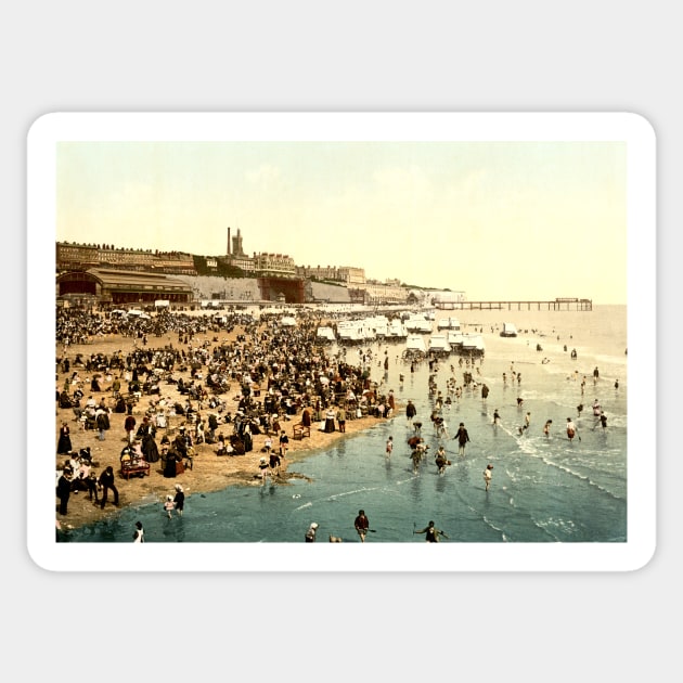 victorian beach england britain britainnia Sticker by jacquline8689